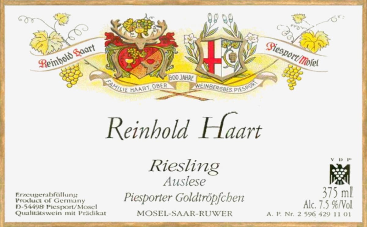 Haart Piesporter Goldtrophen QbA 2010 Front Label