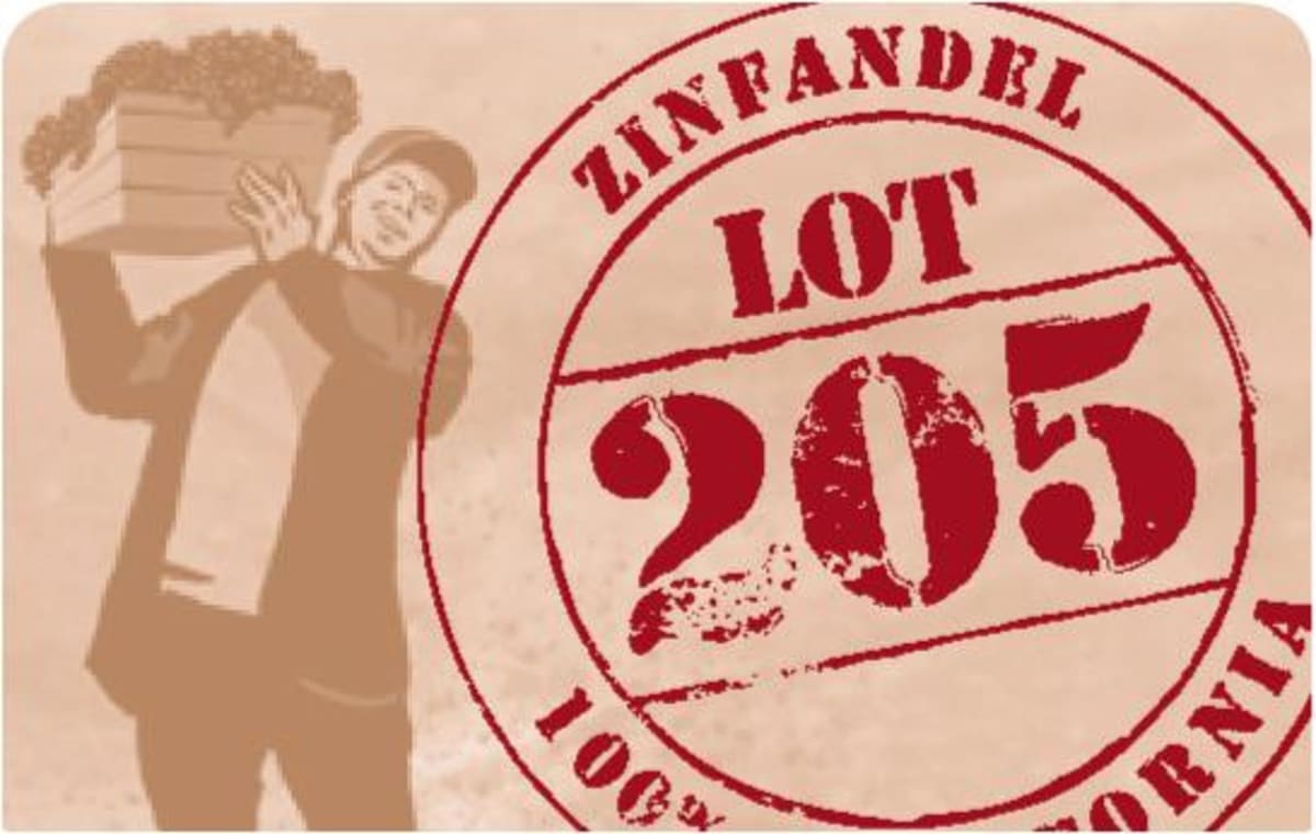 Cartlidge & Browne Lot 205 Zinfandel 2008 Front Label