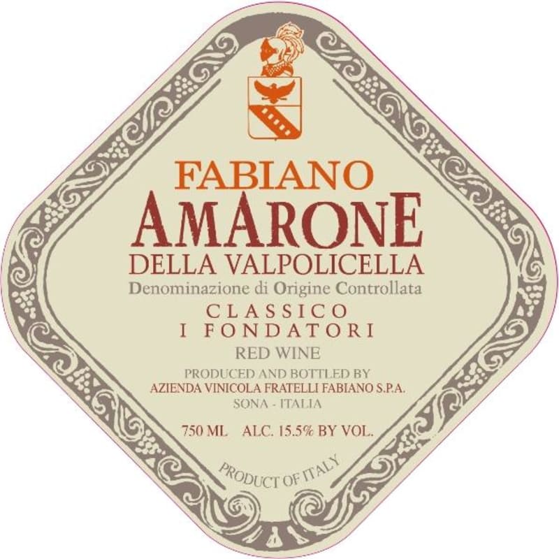 Fabiano Amarone Fondatori 2010 Front Label
