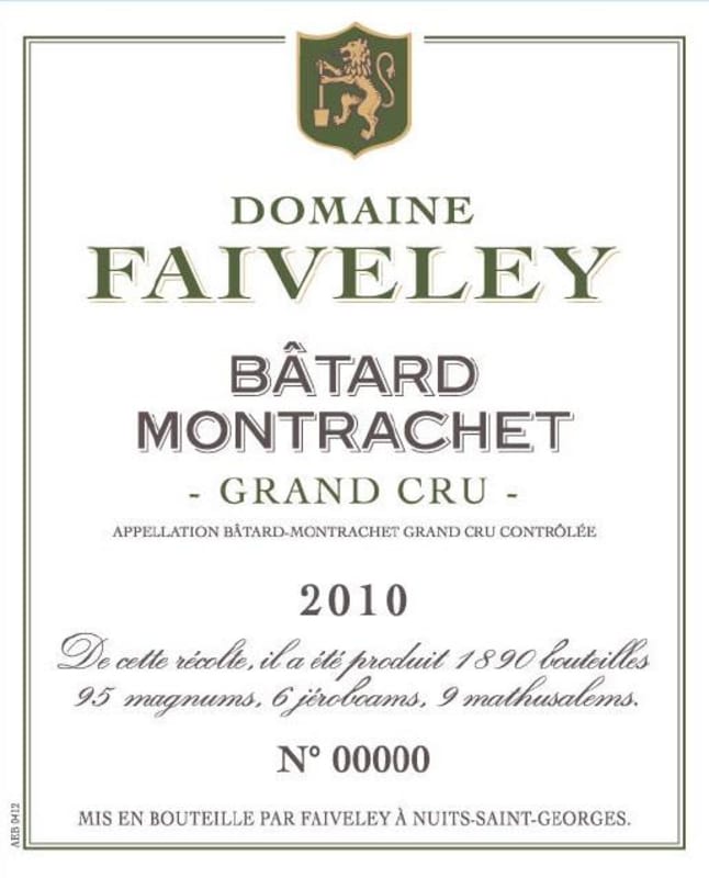 Faiveley Batard-Montrachet Grand Cru 2010 Front Label