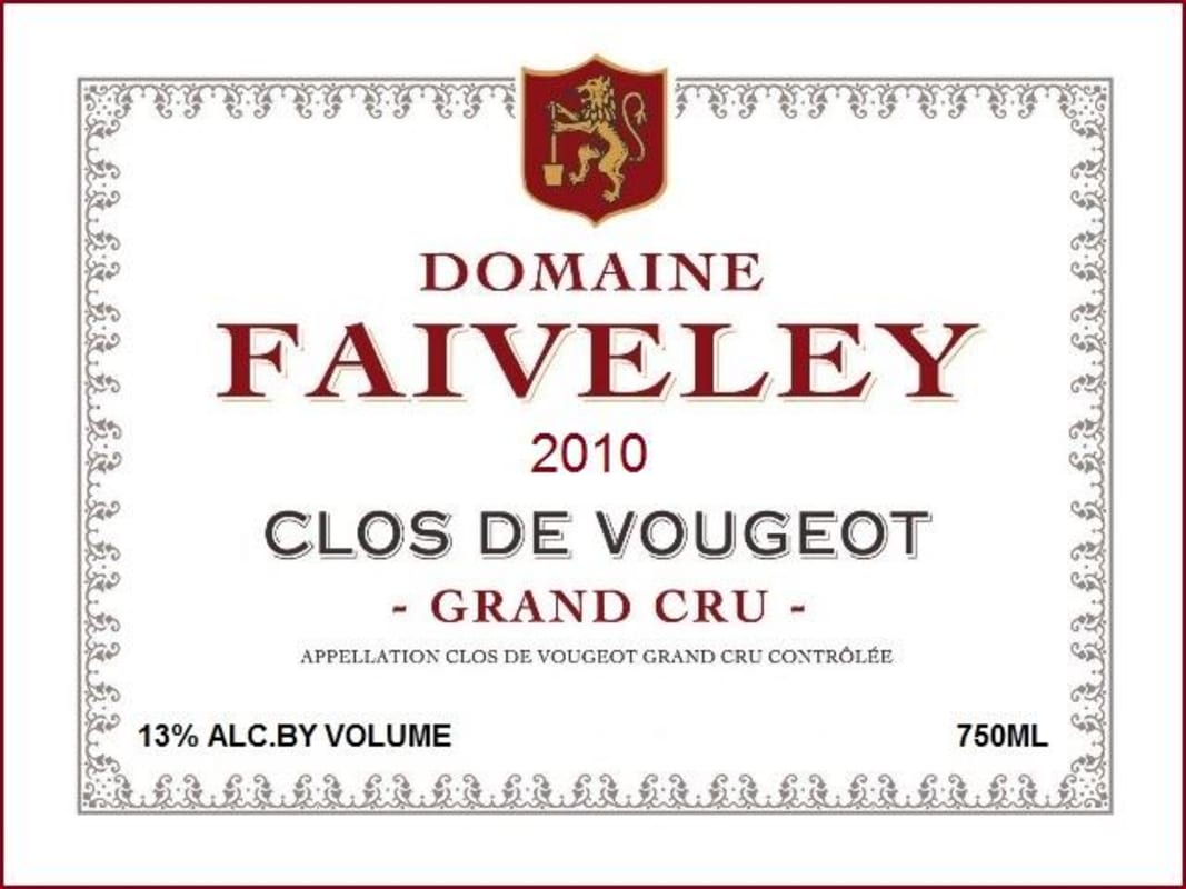 Faiveley Clos de Vougeot Grand Cru 2010 Front Label