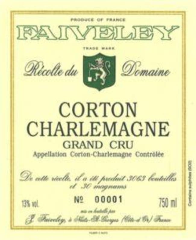 Faiveley Corton-Charlemagne Grand Cru 2010 Front Label