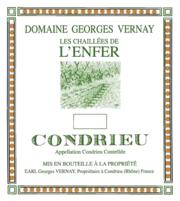 Georges Vernay Condrieu Les Chaillees de l'Enfer 2010 Front Label