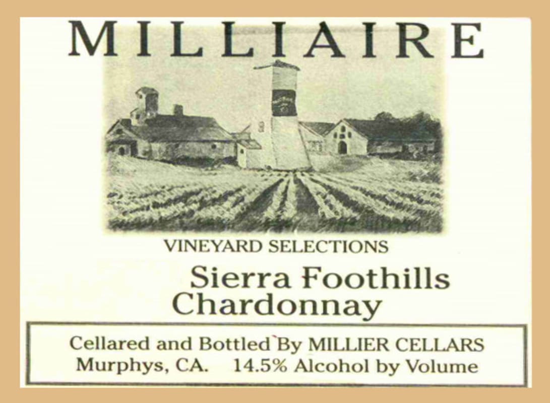 Milliaire Winery Selections Chardonnay 2011 Front Label