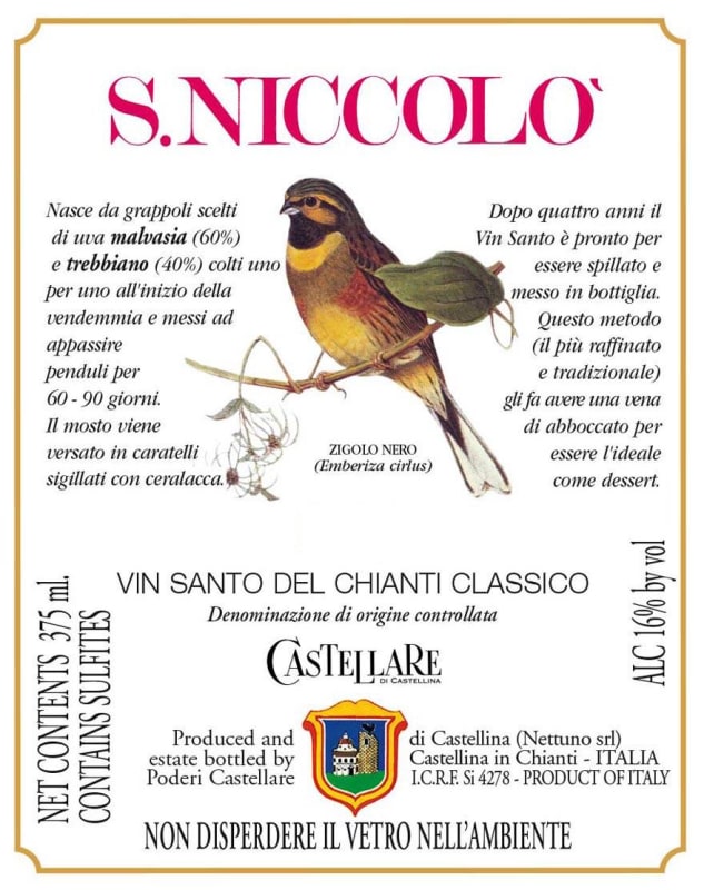 Castellare Vin Santo 2010 Front Label