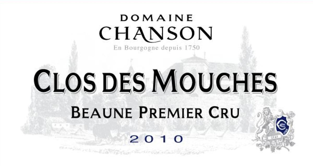 Chanson Pere & Fils Clos des Mouches Rouge 2010 Front Label