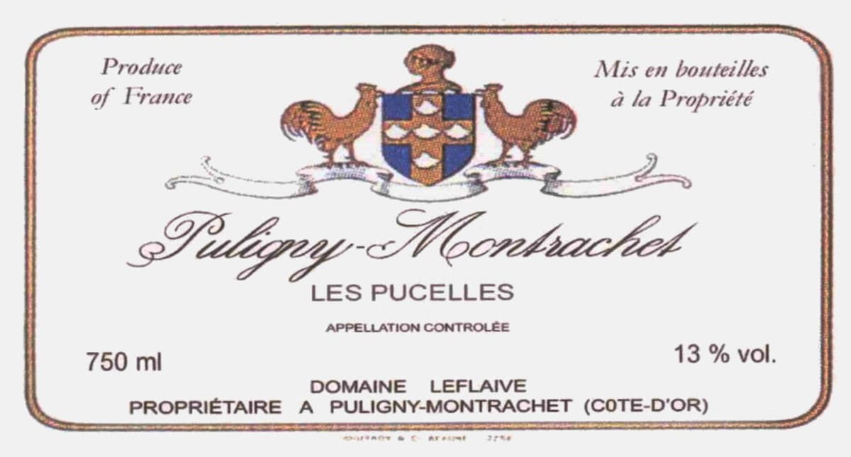 Domaine Leflaive Puligny-Montrachet Les Pucelles 2010 Front Label