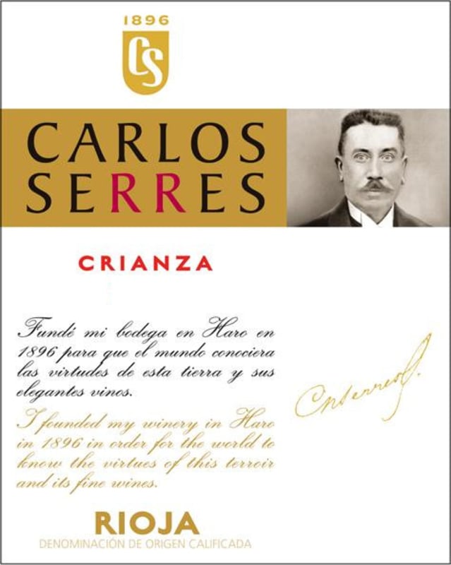 Carlos Serres Crianza 2010 Front Label