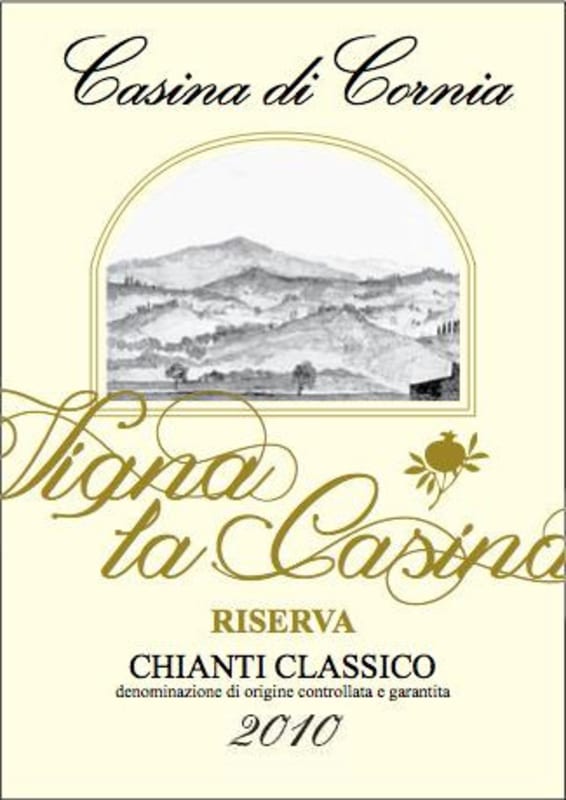 Cascina di Cornia Vigna la Casina Riserva 2010 Front Label