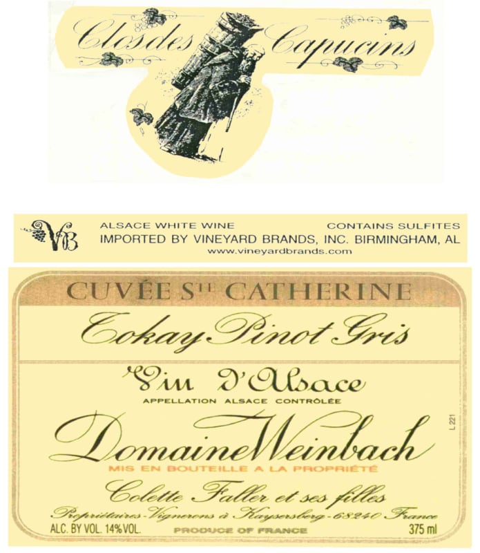 Domaine Weinbach Cuvee Sainte Catherine Tokay Pinot Gris 2010 Front Label