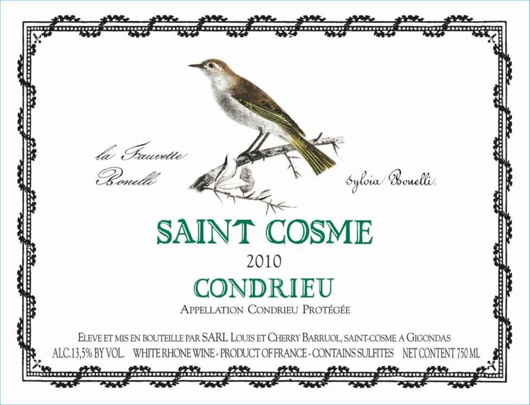 Chateau de Saint Cosme Condrieu 2010 Front Label