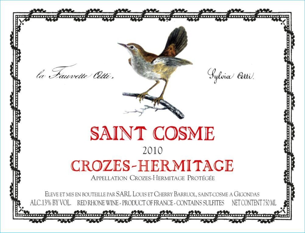 Chateau de Saint Cosme Crozes-Hermitage 2010 Front Label