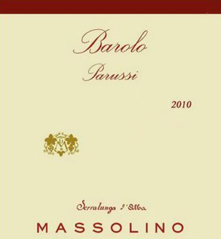 Massolino Barolo Parussi 2010 Front Label
