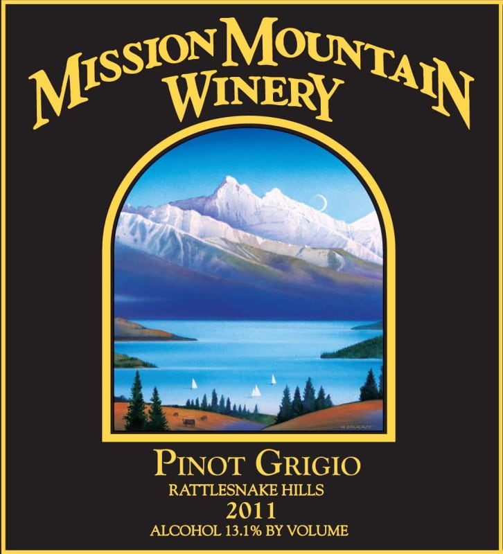 Mission Mountain Winery Pinot Grigio 2011 Front Label