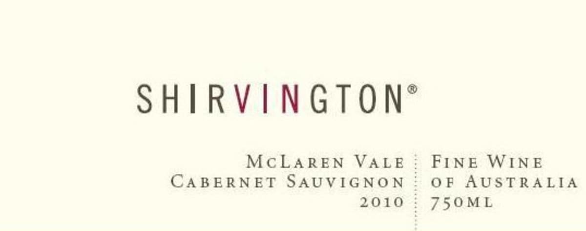 Shirvington Cabernet Sauvignon 2010 Front Label