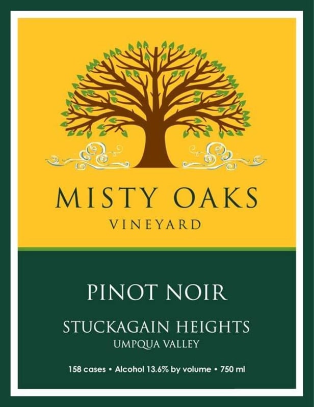 Misty Oaks Vineyard Stuckagain Heights Pinot Noir 2010 Front Label