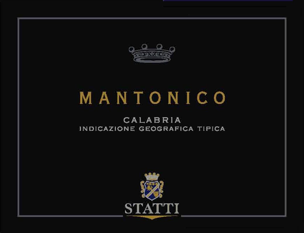 Statti Mantonico Bianco 2010 Front Label