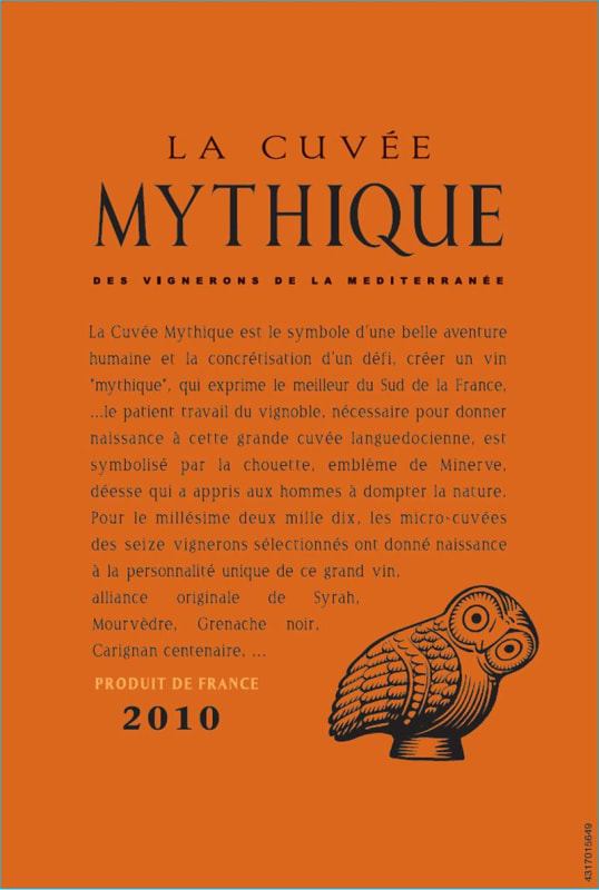 Val d'Orbieu La Cuvee Mythique 2010 Front Label