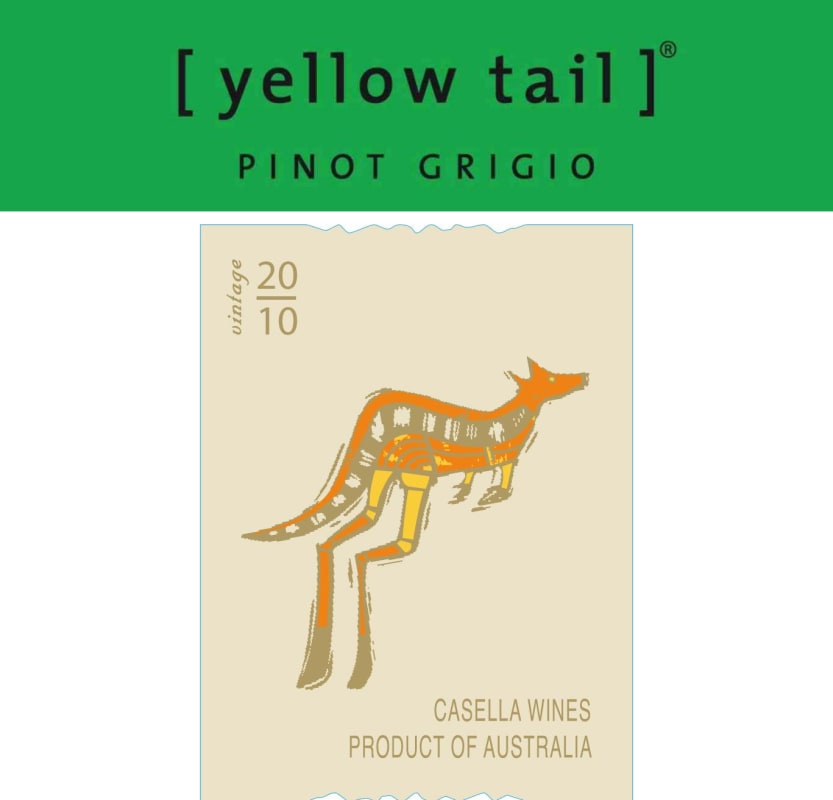 Yellow Tail Pinot Grigio 2010 Front Label