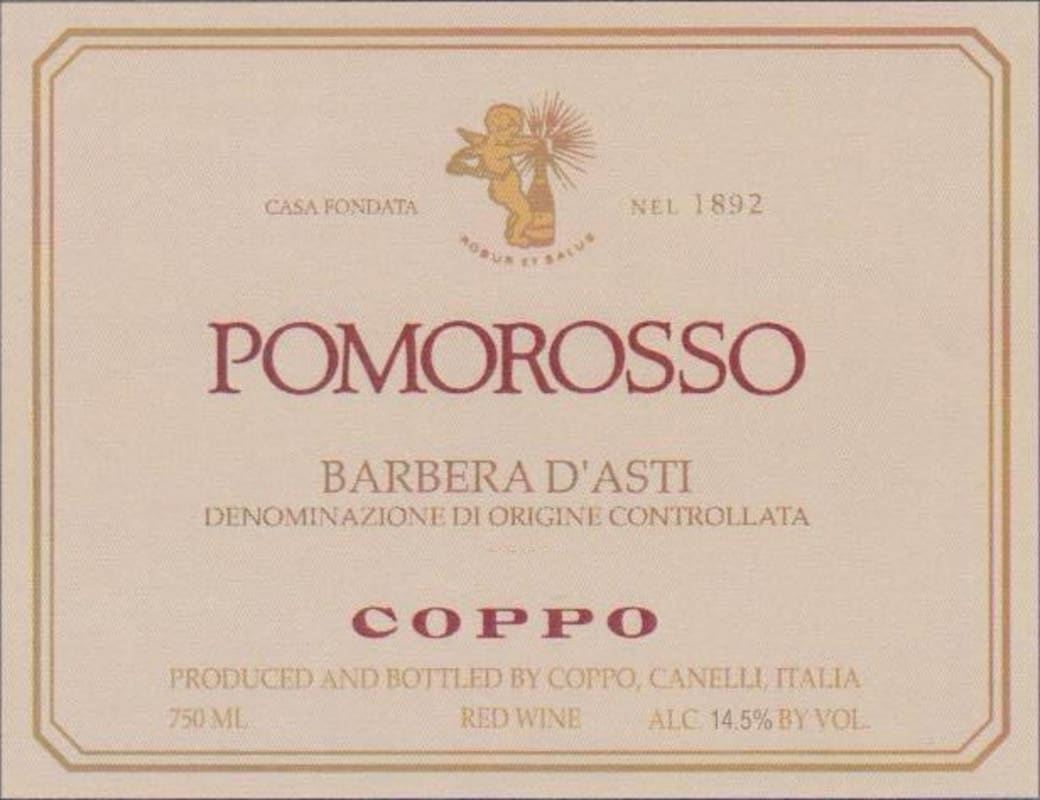 Coppo Pomorosso Barbera d'Asti 2010 Front Label