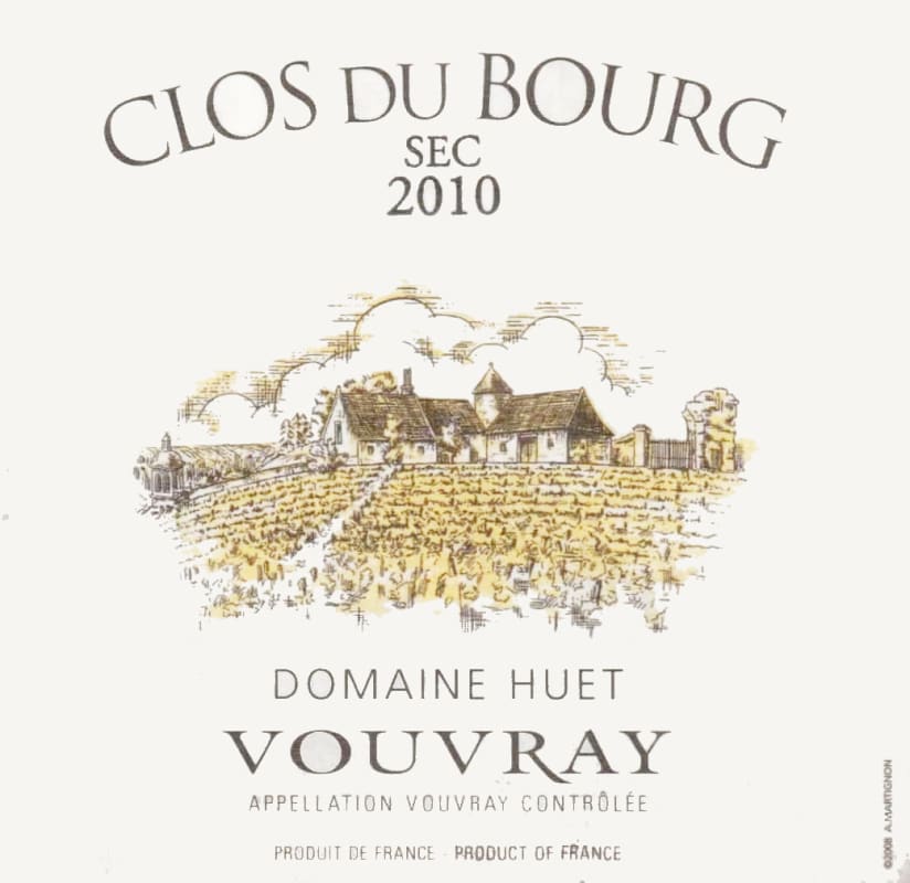 Domaine Huet Clos du Bourg Sec 2010 Front Label