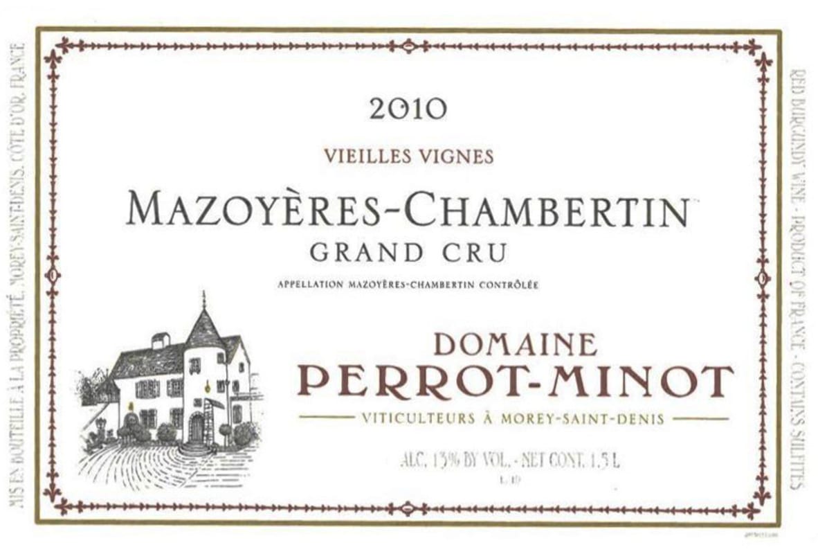 Domaine Perrot-Minot Mazoyeres-Chambertin Grand Cru 2010 Front Label