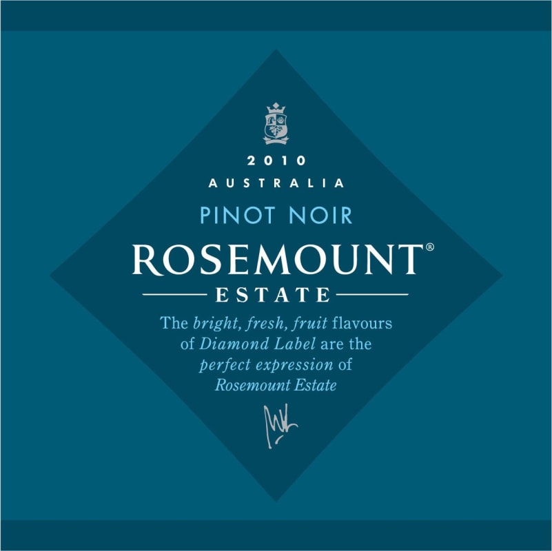 Rosemount Diamond Pinot Noir 2010 Front Label