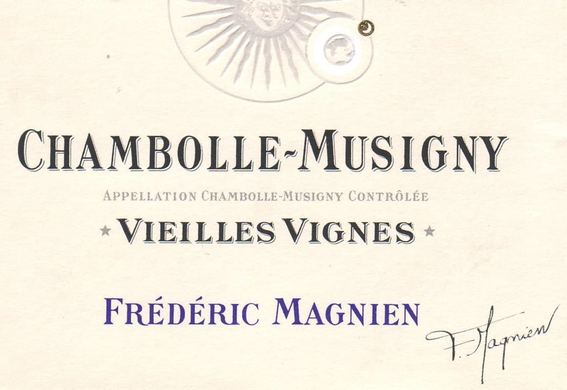 Frederic Magnien Chambolle-Musigny Vieilles Vignes 2010 Front Label
