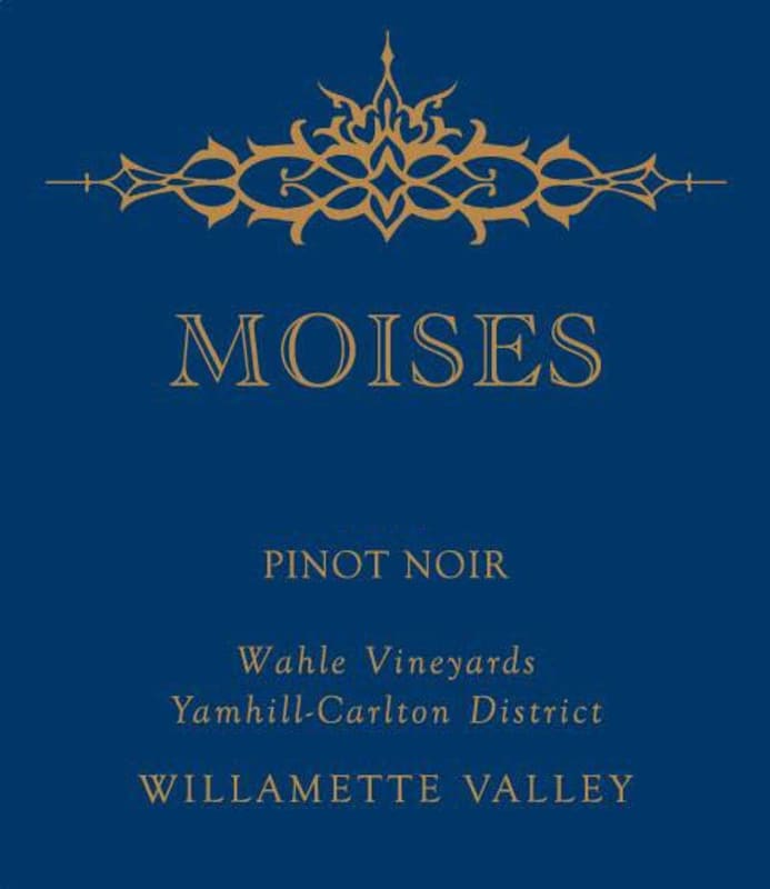 Moises Whale Vineyards Pinot Noir 2012 Front Label