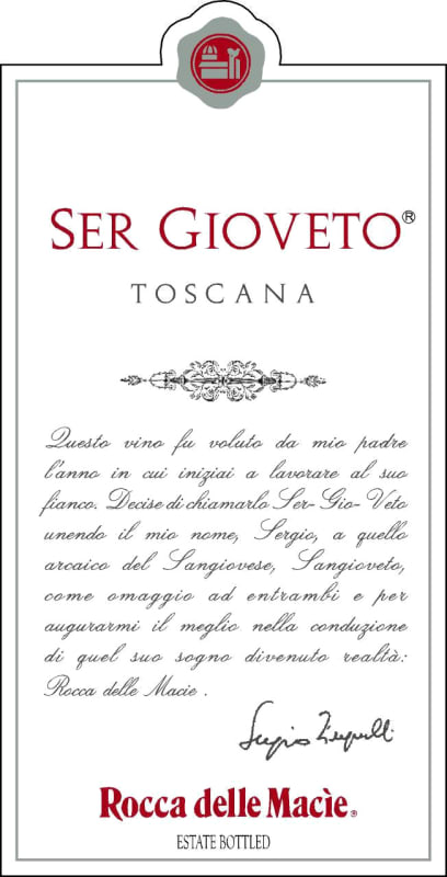 Rocca delle Macie Ser Gioveto 2010 Front Label