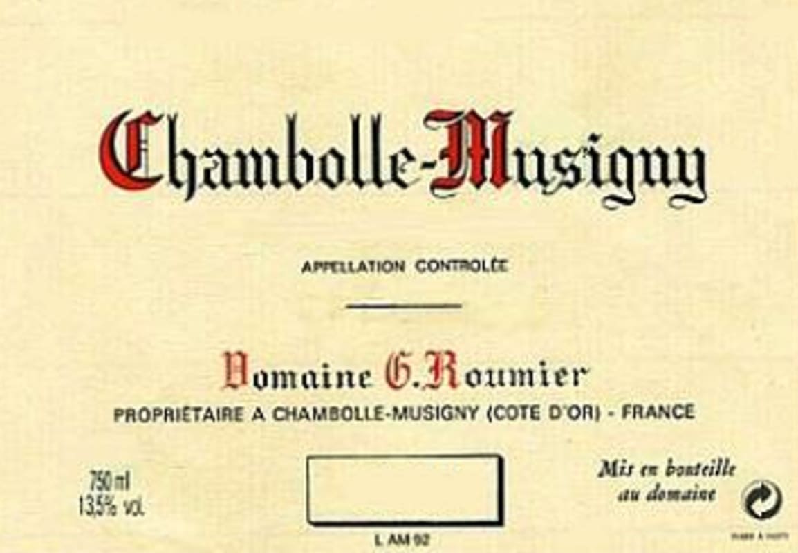 Domaine Georges & Christophe Roumier Chambolle-Musigny 2010 Front Label