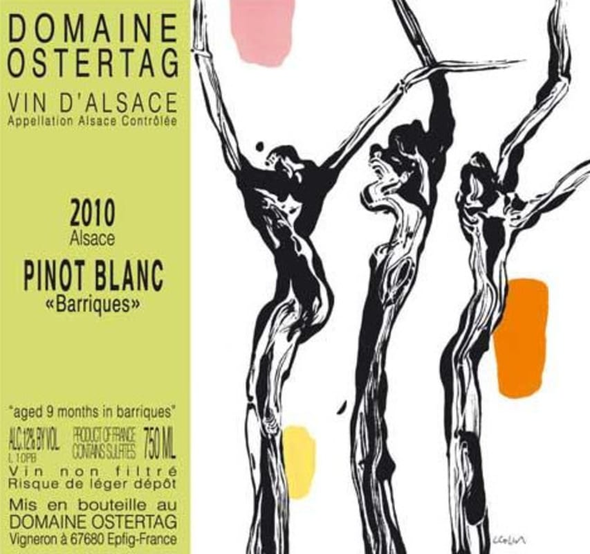 Ostertag Barriques Pinot Blanc 2010 Front Label