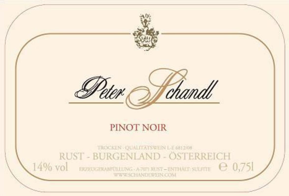 Schandl Pinot Noir 2010 Front Label