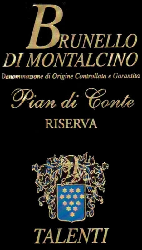 Talenti Brunello di Montalcino Pian Di Conte Riserva 2010 Front Label