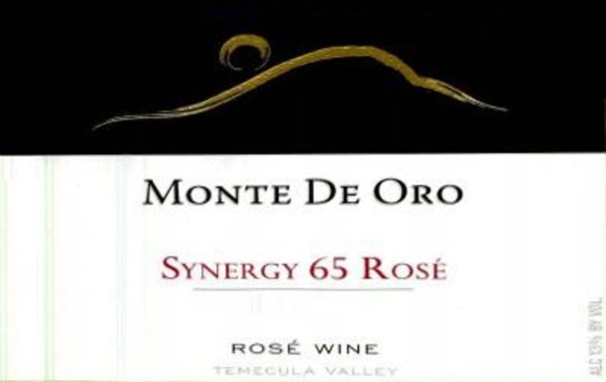 Monte de Oro Synergy 65 Rose 2014 Front Label