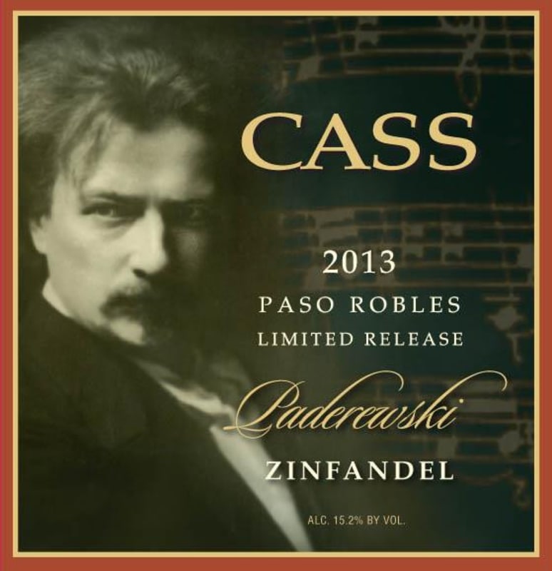 Cass Winery Paderewski Zinfandel 2013 Front Label