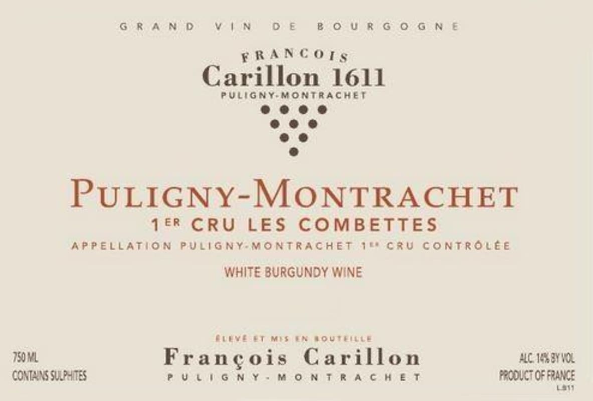 Francois Carillon Puligny-Montrachet Les Combettes Premier Cru 2010 Front Label