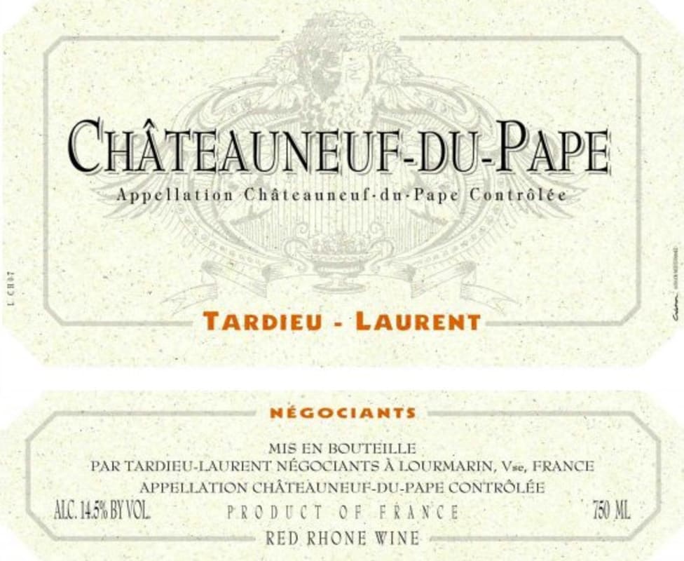 Tardieu-Laurent Chateauneuf-du-Pape 2010 Front Label