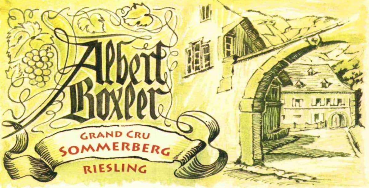 Albert Boxler Sommerberg Grand Cru Riesling 2010 Front Label