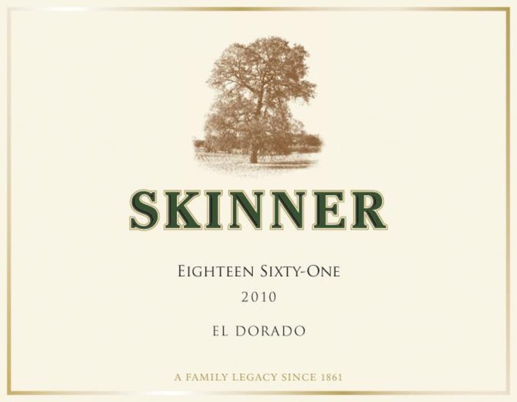 Skinner Eighteen Sixty One Red 2010 Front Label
