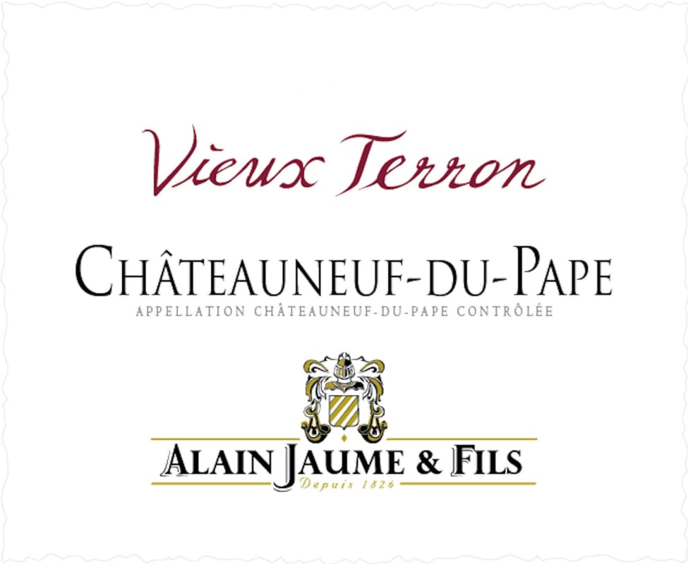 Alain Jaume Chateauneuf-du-Pape Vieux Terron 2010 Front Label