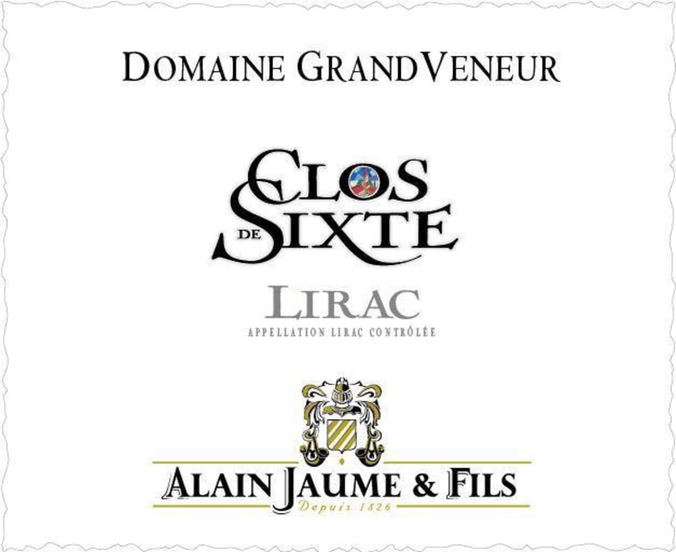 Alain Jaume Grand Veneur Lirac Clos de Sixte 2010 Front Label