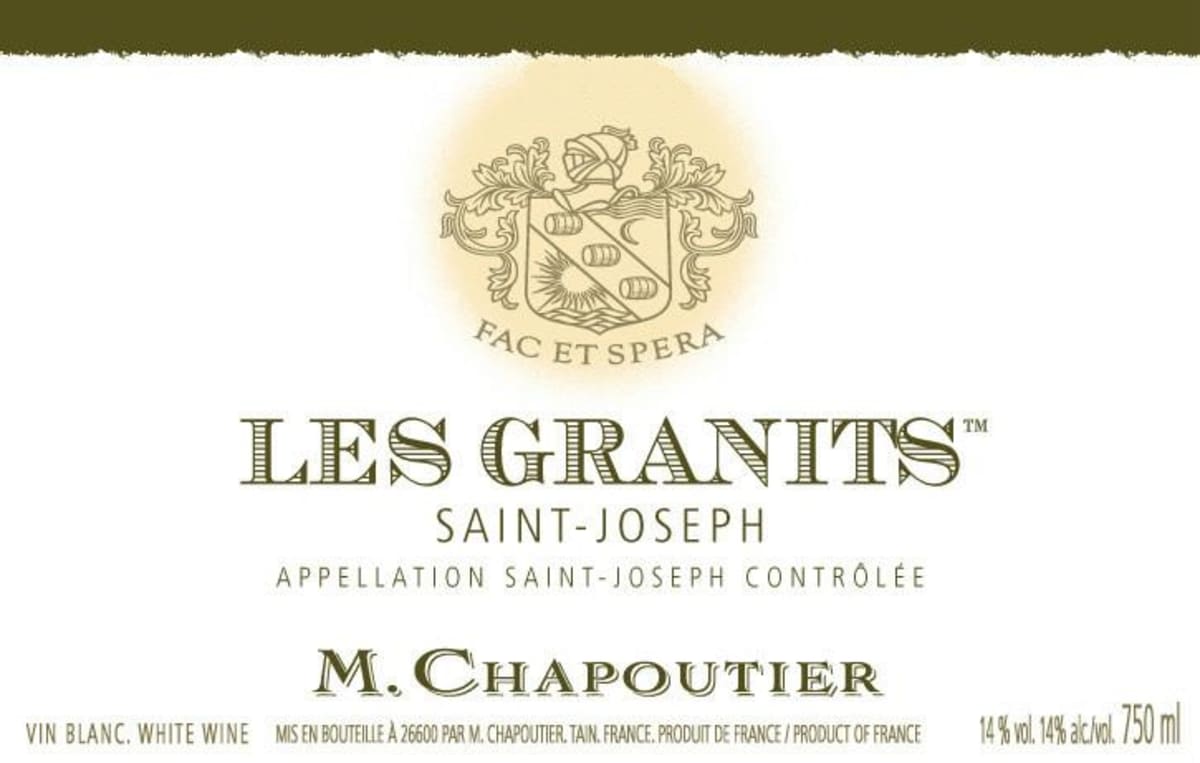 M. Chapoutier Saint-Joseph Les Granits Blanc 2011 Front Label