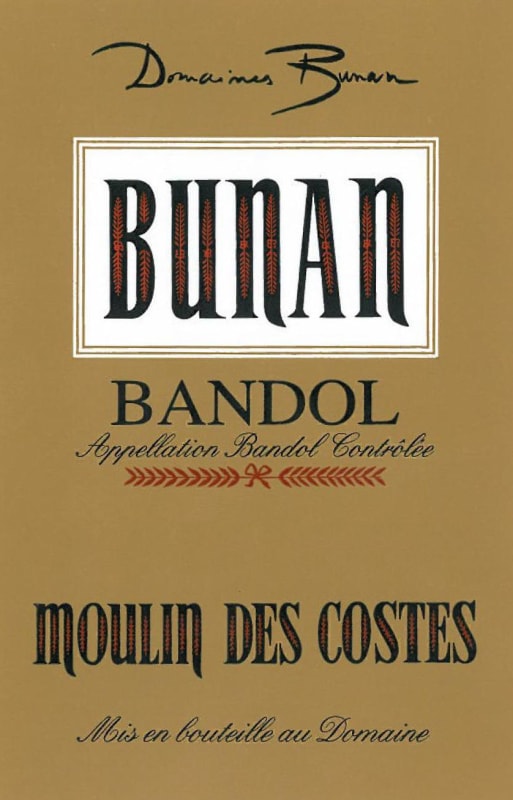 Domaines Bunan Bandol Moulin des Costes 2011 Front Label