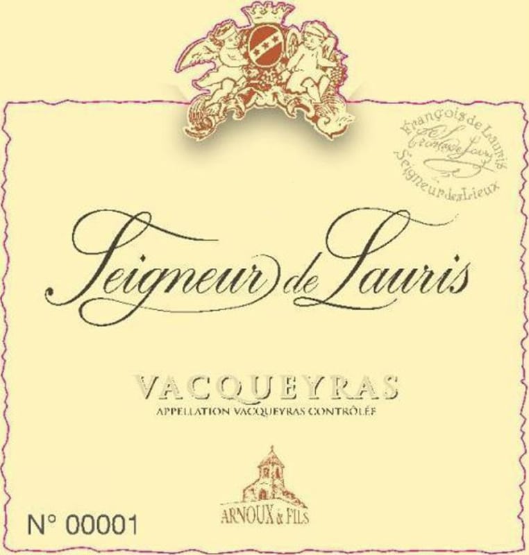 Arnoux et Fils Vacqueyras Seigneur de Lauris 2011 Front Label