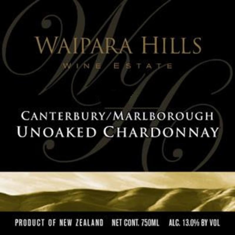 Waipara Hills Unoaked Chardonnay 2011 Front Label