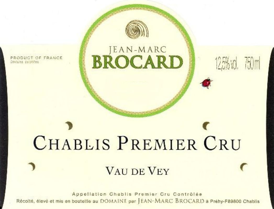 Brocard Vau de Vey Chablis Premier Cru 2011 Front Label