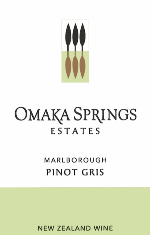 Omaka Springs Pinot Gris 2011 Front Label