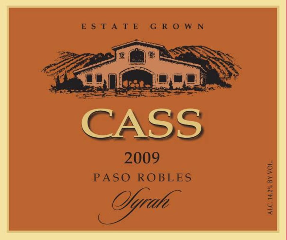 Cass Winery Estate Grown Syrah 2009 Front Label