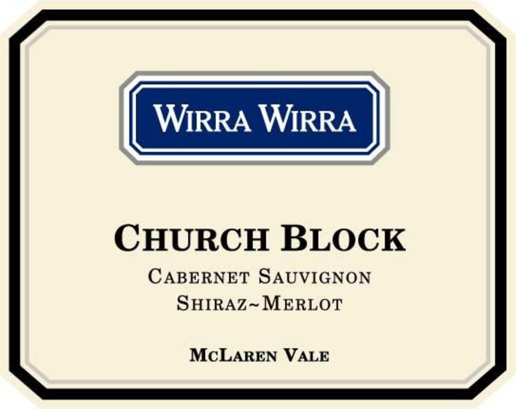 Wirra Wirra Church Block Cabernet Sauvignon Shiraz Merlot 2011 Front Label